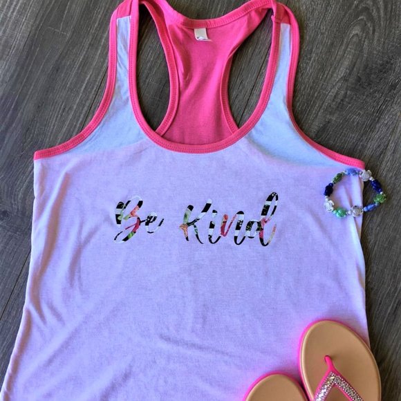 Be Kind Racerback Tank Top - Picture 1 of 1